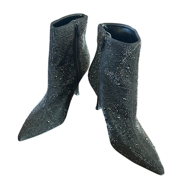 INC International Concepts Rakima Embellished Rhinestone Dress Booties NEW 7.5 - Picture 5 of 10